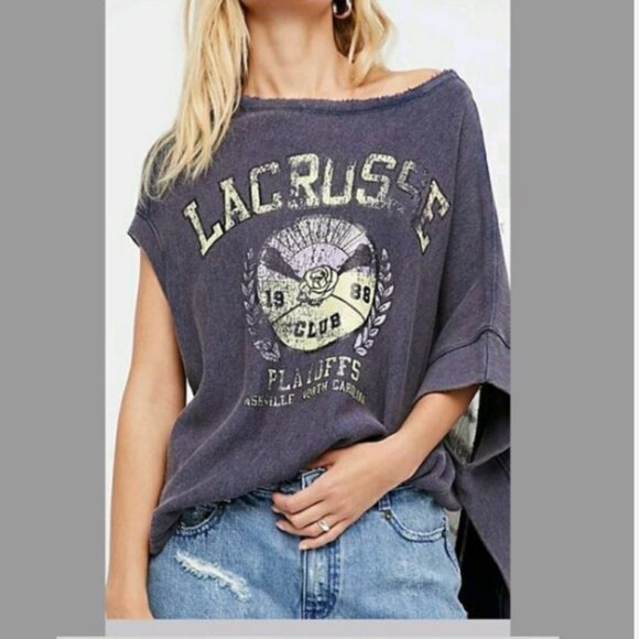 Free People Lacrosse  Sweat Shirt Tunic - Picture 1 of 6